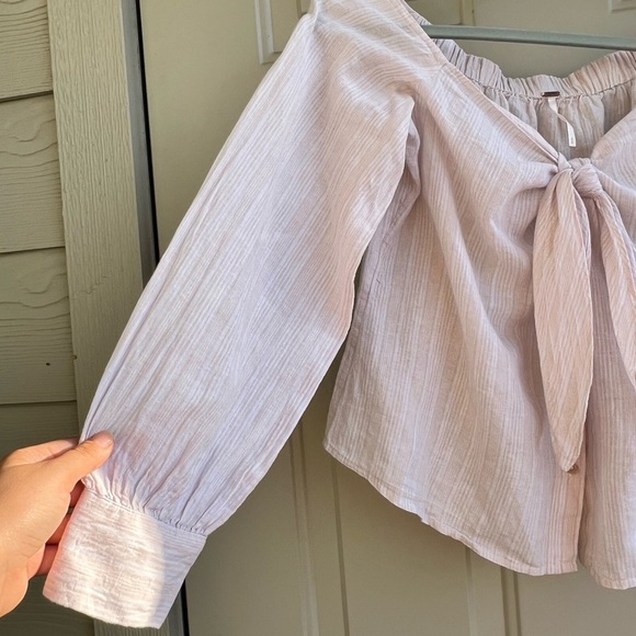 Free People Hello There Beautiful Off The Shoulder Blouse Top Size S - Picture 5 of 9